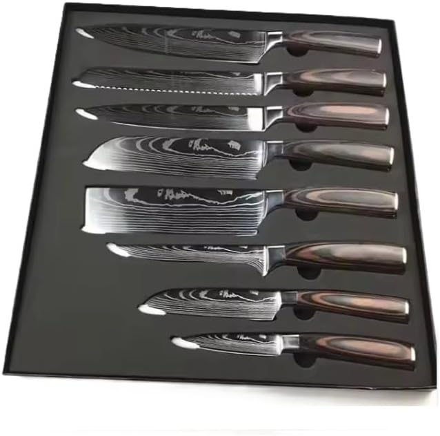 9Pcs Stainless Steel Kitchen Knife Set
