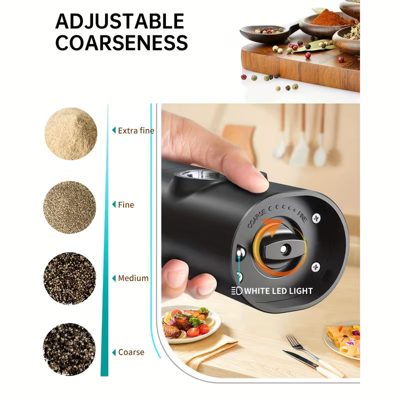 Electric Salt & Pepper Grinder Set