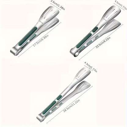 3pcs Stainless Steel Kitchen Cooking Tongs
