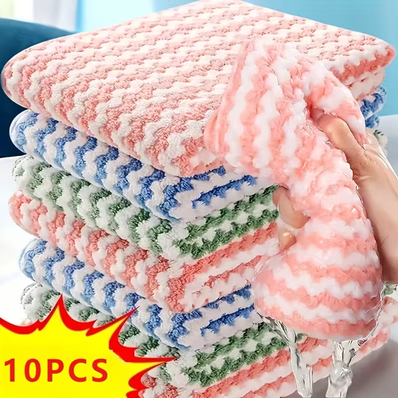 Microfiber Kitchen Towels (10-Pack)