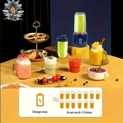 6-Blade, 2-In-1 Portable Electric Juicer/Blender