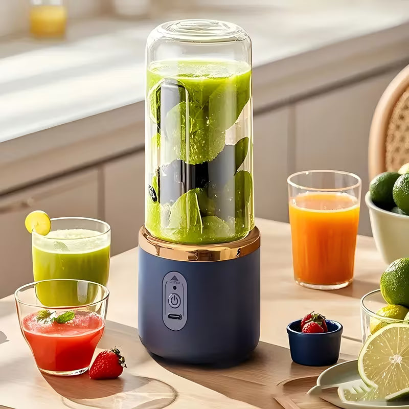 6-Blade, 2-In-1 Portable Electric Juicer/Blender