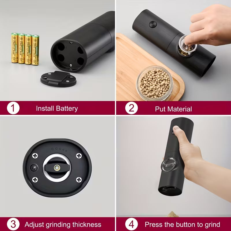 Electric Salt & Pepper Grinder Set