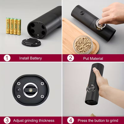 Electric Salt & Pepper Grinder Set