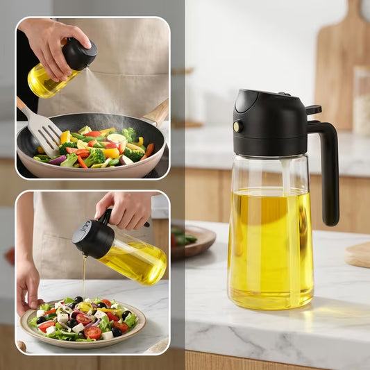 2-in-1 Oil Spray & Pour Bottle