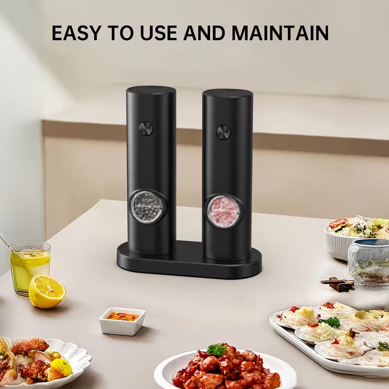 Electric Salt & Pepper Grinder Set