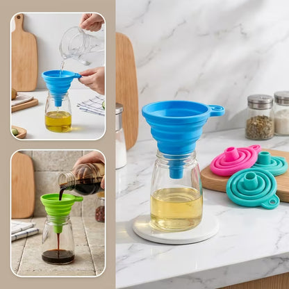 Collapsible Kitchen Funnels (3-Piece)