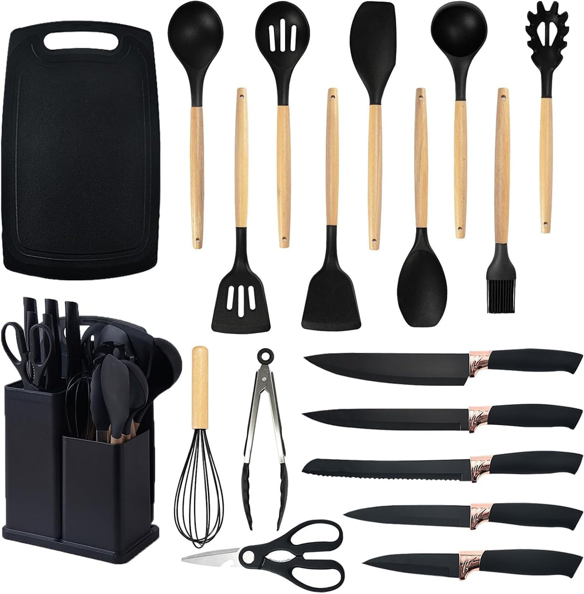 19pcs Kitchen Utensil & Knife set
