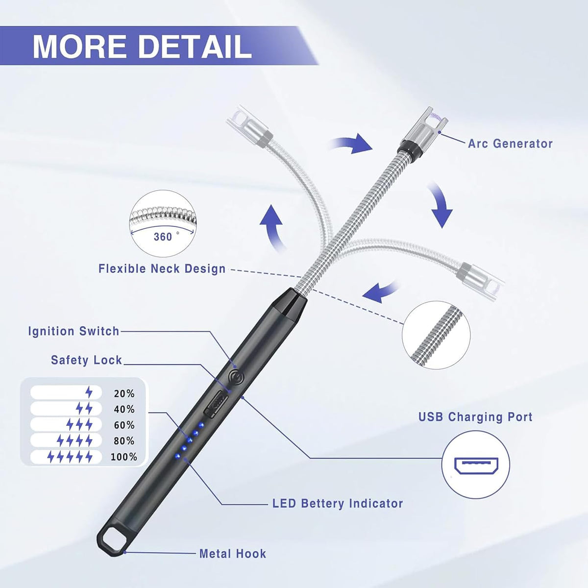 Electric Rechargeable Arc Lighter
