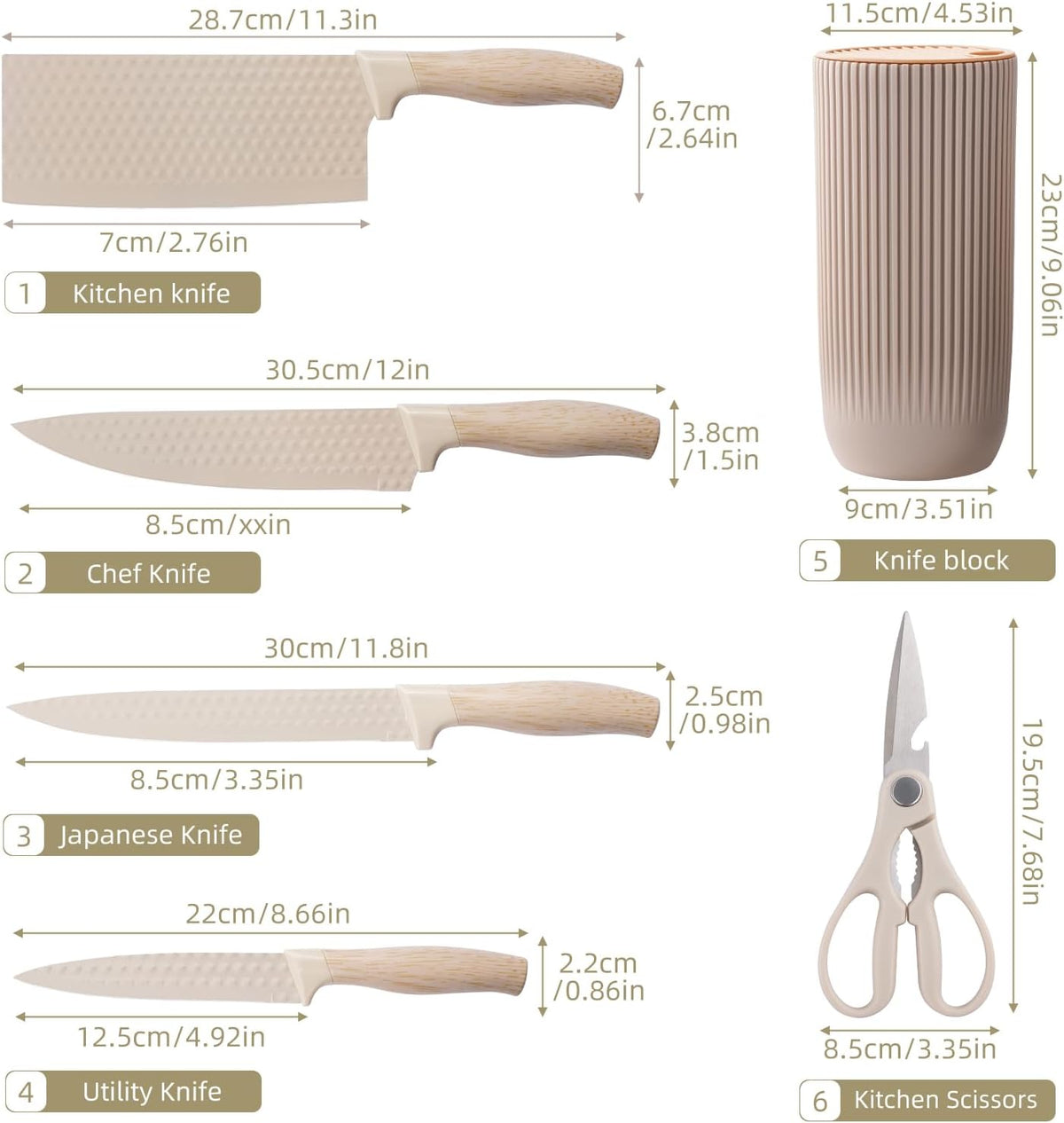 SKY-TOUCH Kitchen Knife Set