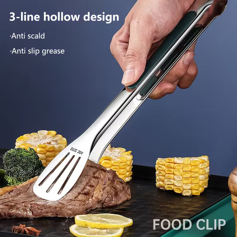 3pcs Stainless Steel Kitchen Cooking Tongs