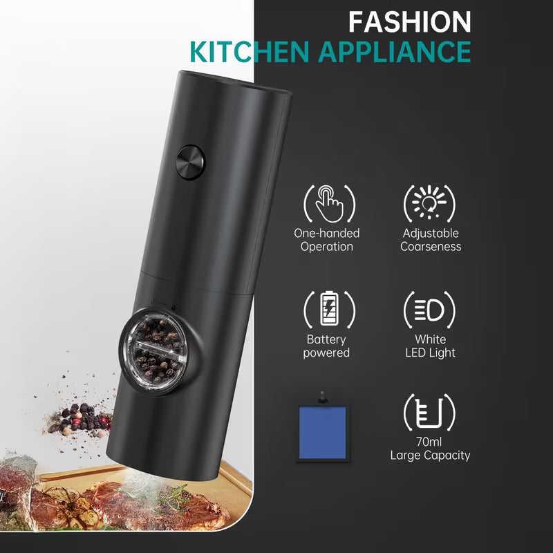 Electric Salt & Pepper Grinder Set