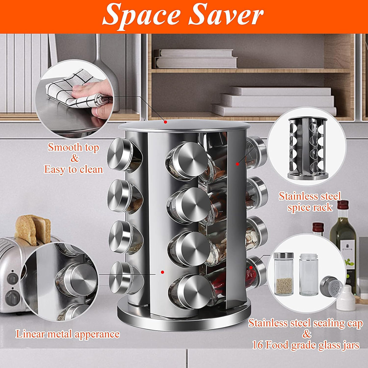 Double 2 C Revolving Spice Rack