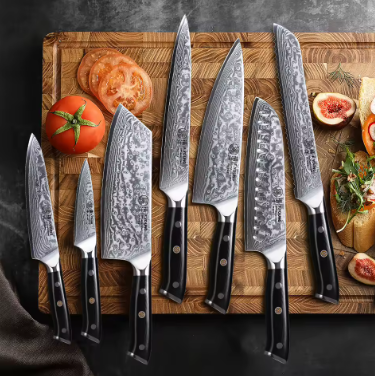 12Pcs/Set Damascus Japanese Chef Knives