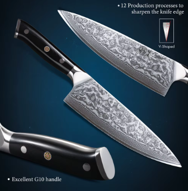 12Pcs/Set Damascus Japanese Chef Knives