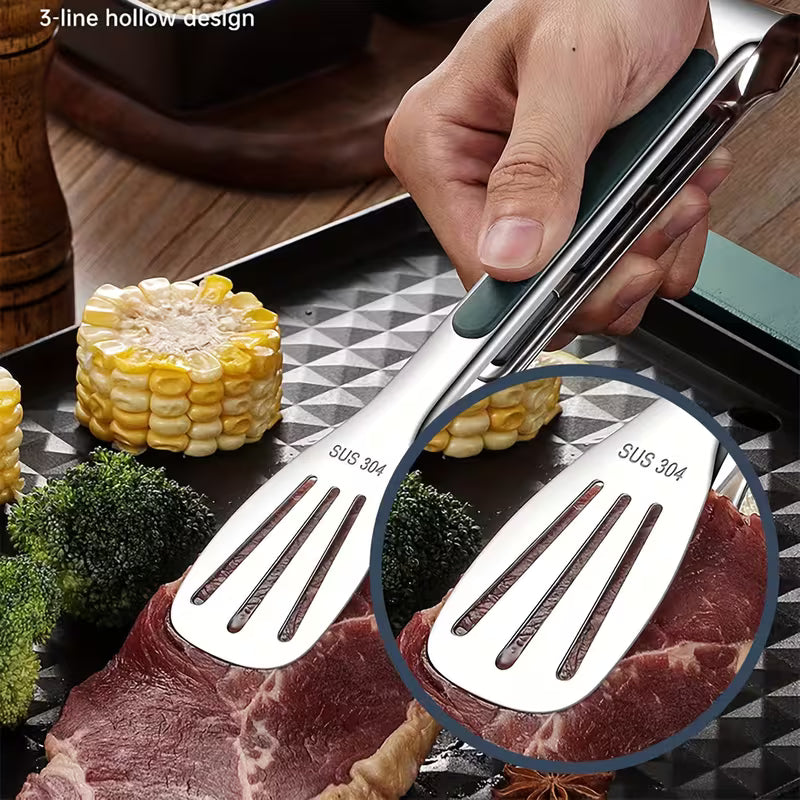 3pcs Stainless Steel Kitchen Cooking Tongs