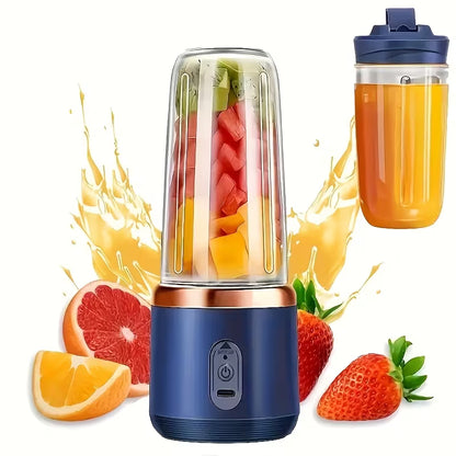 6-Blade, 2-In-1 Portable Electric Juicer/Blender